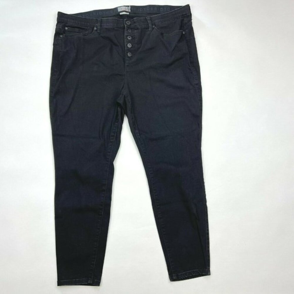 Torrid Bombshell Skinny Jeans Black Button Fly‎